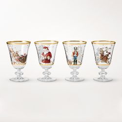 'Twas the Night Before Christmas Goblets, Set of 4, Nutcracker
