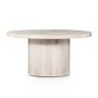 Calabria 60in Round Dining Table, Ashen, Walnut