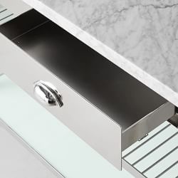 Modular Kitchen Island with Marble Top (48&quot;)
