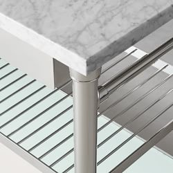 Modular Kitchen Island with Marble Top (48&quot;)