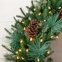 Balsam Hill Mixed Evergreen Pre-Lit Faux Wreath &amp; Garland