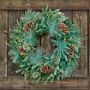 Balsam Hill Mixed Evergreen Pre-Lit Faux Wreath &amp; Garland