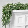 Olive &amp; Greenery Holiday Live Wreath &amp; Garland