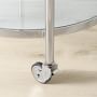Truman Round Bar Cart, Polished Nickel (20&quot;)