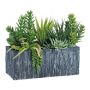 Faux Succulent in Cement Planter, 21"