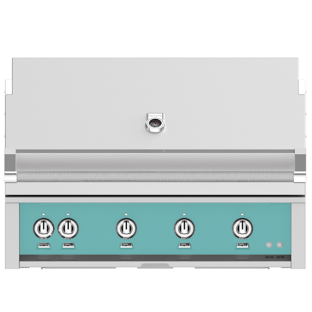 Hestan 42" Built-In Grill, Liquid Propane, 3 Trellis, 1 Sear, Rotisserie, Bora Bora