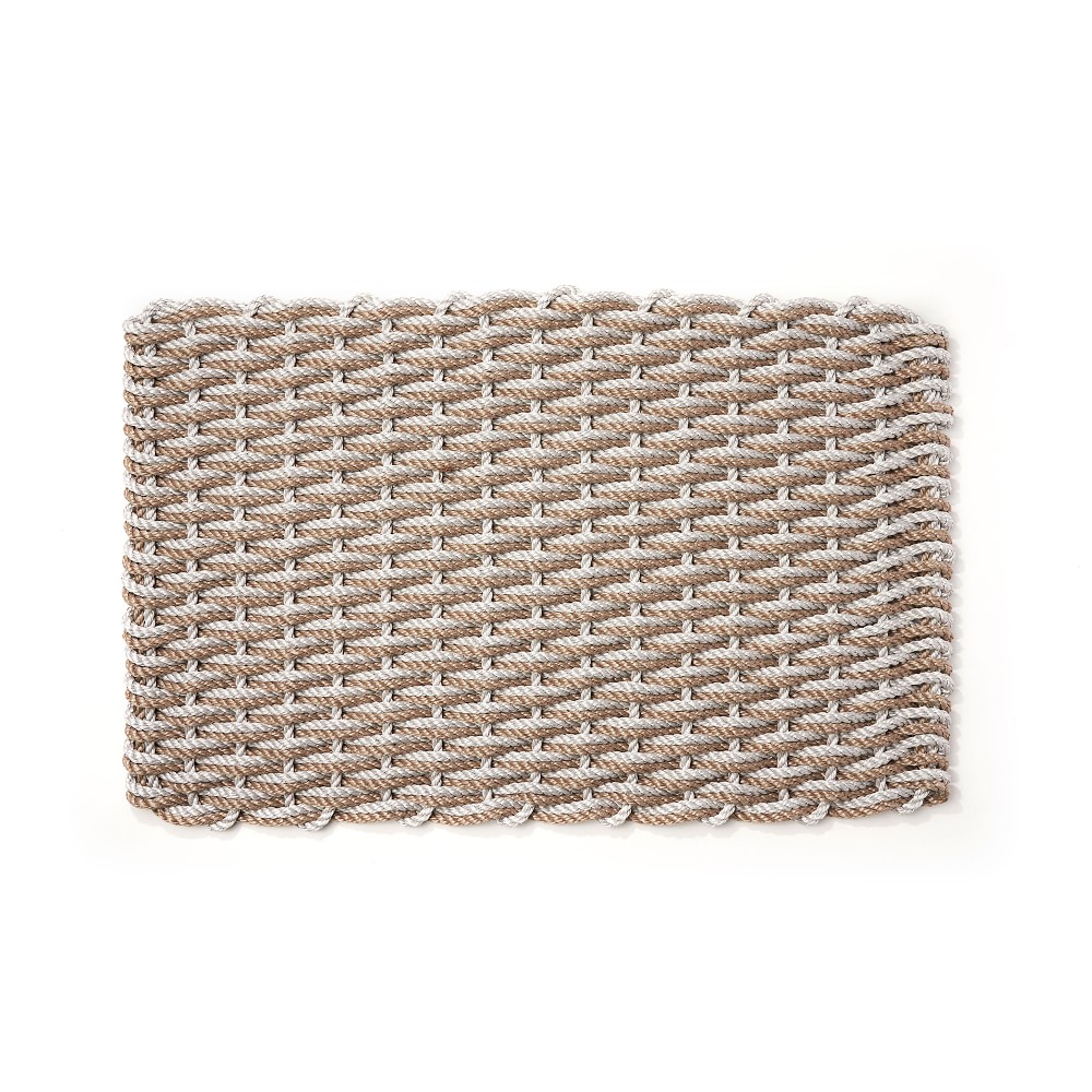 Fog Gray & Sand Doormat, Large, 21" X 34"
