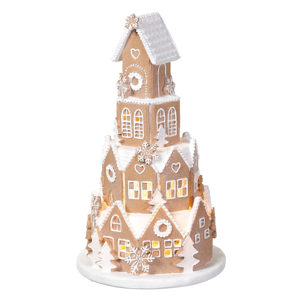 Pre-Lit Gingerbread House, 16"