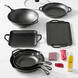 Lodge Chef Collection Seasoned Cast Iron 12-Piece Cookware Set