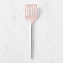 Williams Sonoma Stainless-Steel Silicone Slotted Turner, Dusty Rose