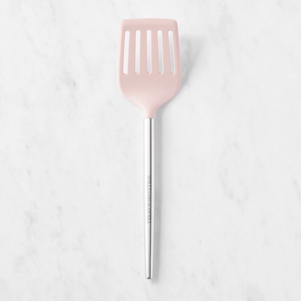 Williams Sonoma Stainless-Steel Silicone Slotted Turner, Dusty Rose