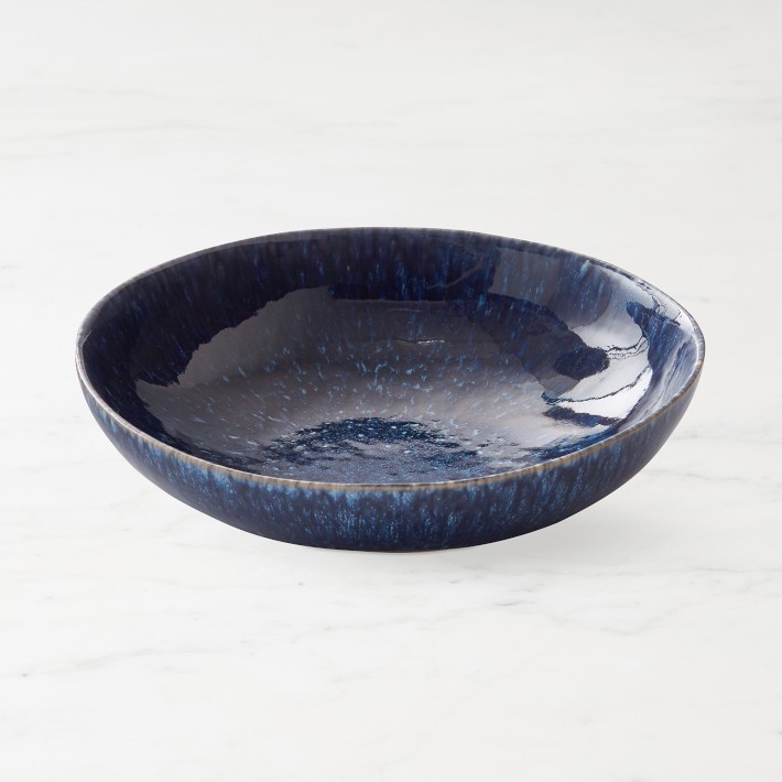 Cyprus Reactive Glaze Pasta Bowls, Blue (Set of 4)