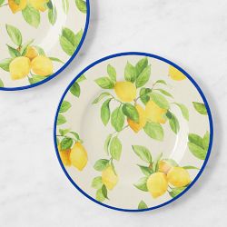 Lemon Outdoor Melamine Salad Plates, Set of 4