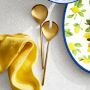 Antique Brass Salad Servers