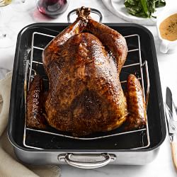 GreenPan&#8482; Premiere Stainless-Steel Ceramic Nonstick Roaster, 16&quot;