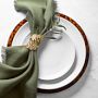 Gold Leaf Napkin Rings, Set of 4