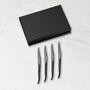 Laguiole en Aubrac Steak Knife Set, Black Paperstone
