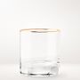 Gold Rim Double Old-Fashioned Glasses, Set of 4