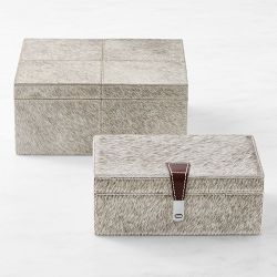 Hair-On-Hide Leather Box