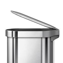 simplehuman&#8482; 45-Liter Slim Hands-Free Kitchen Step Trash Can with Liner Rim