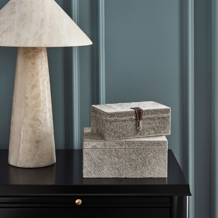 Hair-On-Hide Leather Box