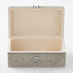 Hair-On-Hide Leather Box