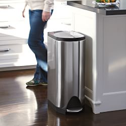 simplehuman&#8482; 40-Liter Dual Compartment Butterfly Lid Kitchen Recycling Can