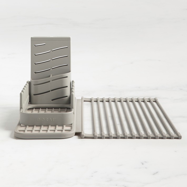 Dorai Over the Sink Dish Pad and Dish Pad Rack, Sandstone