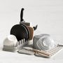 Dorai Dish Pad and Dish Pad Rack, Sandstone