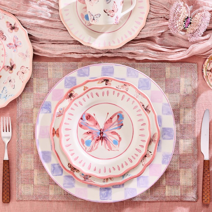 MacKenzie-Childs Butterfly Hill Dinner Plate
