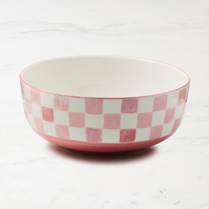 MacKenzie-Childs Stoneware Check Serving Bowl