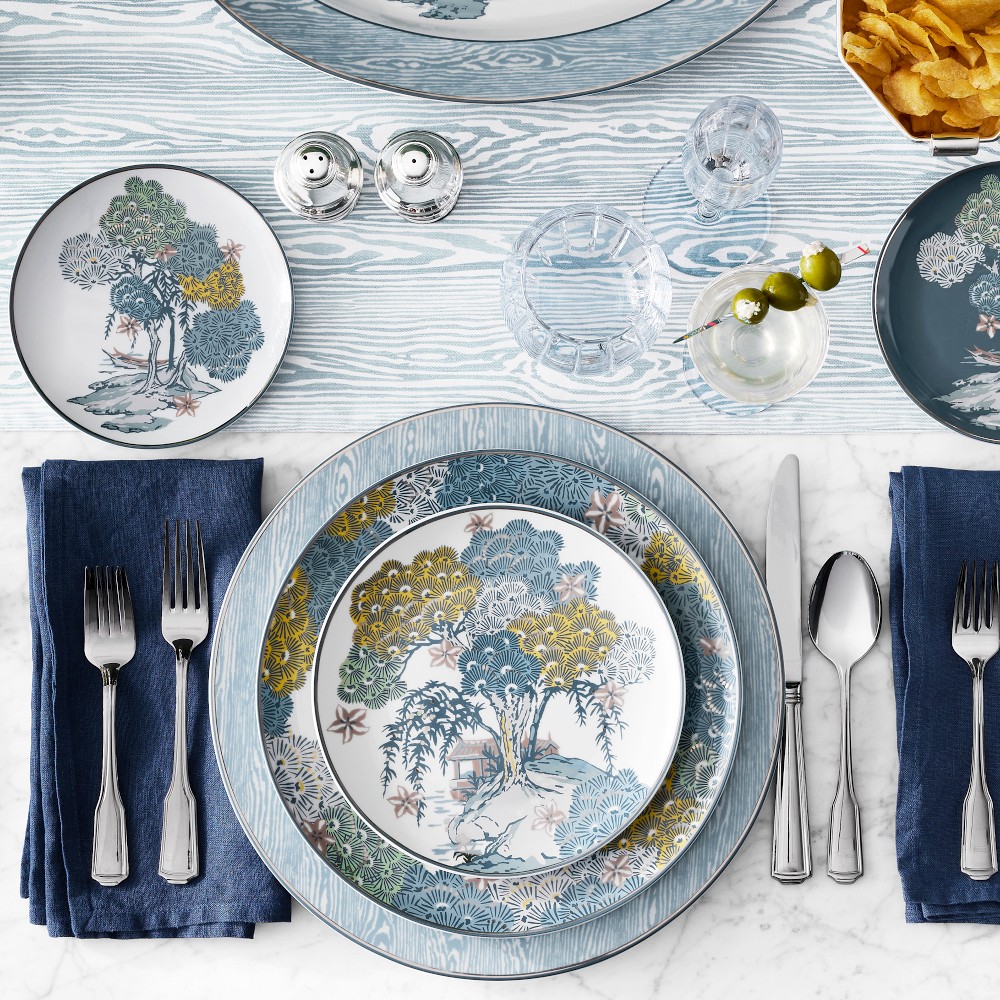 Scalamandr&#233; x Williams Sonoma Sea of Trees Dinner Plates