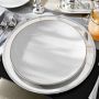 Pillivuyt Eventail Platinum Porcelain Dinner Plates, Set of 4