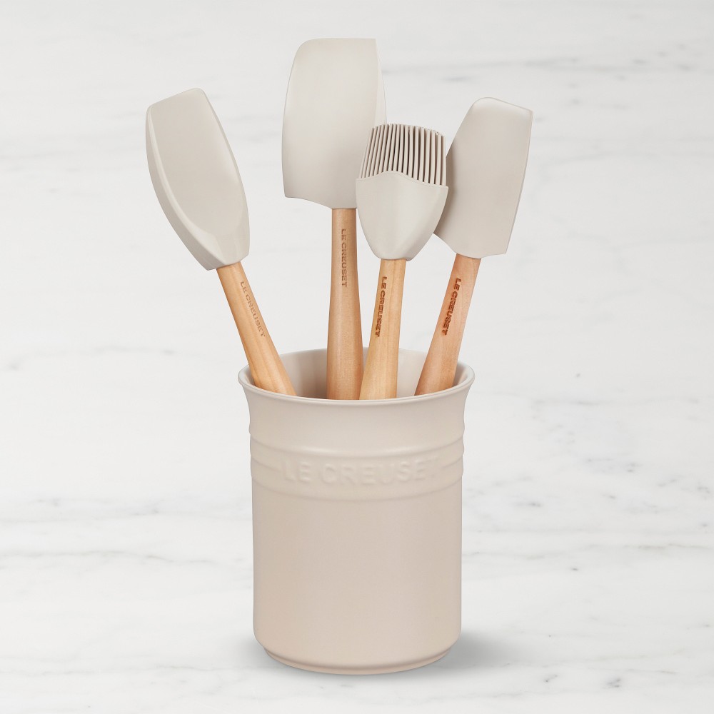 Le Creuset Silicone Utensils with Utensil Holder, Set of 5
