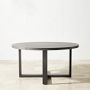 Larnaca Outdoor Slate Grey Metal Round Dining Table (60&quot;)
