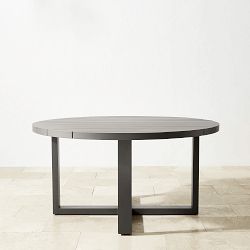 Larnaca Outdoor Slate Grey Metal Round Dining Table (60&quot;)