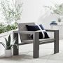 Larnaca Outdoor Slate Grey Metal x All-Weather Weave Club Chair