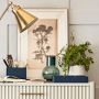 Blue Faux Leather Desk Accessories