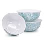 Golden Rabbit Enamel Mixing Bowls, Set of 3