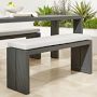 Larnaca Outdoor Metal Dining Bench (46&quot;-65&quot;)