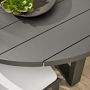 Larnaca Outdoor Slate Grey Metal Round Dining Table (60&quot;)