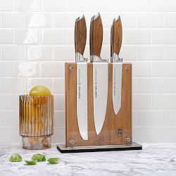 Schmidt Brothers Bonded Teak Knives, Set of 7