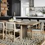 Knife Edge Extendable Rectangular Dining Table, Cerused Heritage Gray (96&quot;-132&quot;)