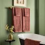 Solid Ribbed 6 Piece Towel Set