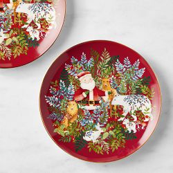 Christmas Forest Salad Plates, Set of 4
