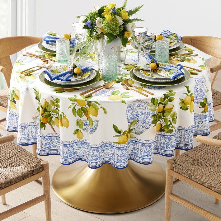 Limone Round Tablecloth, 70"
