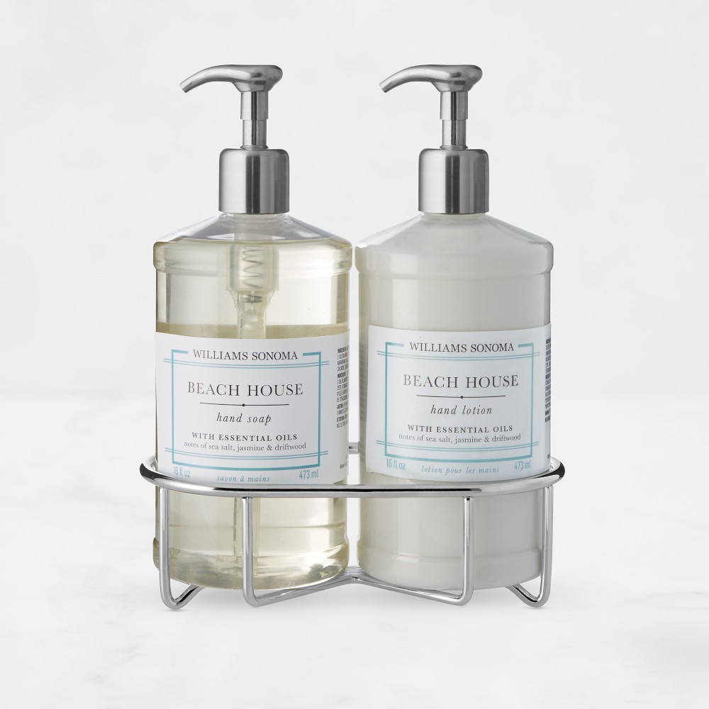Williams Sonoma Beach House Hand Soap & Lotion Set - Deluxe Stainless Steel