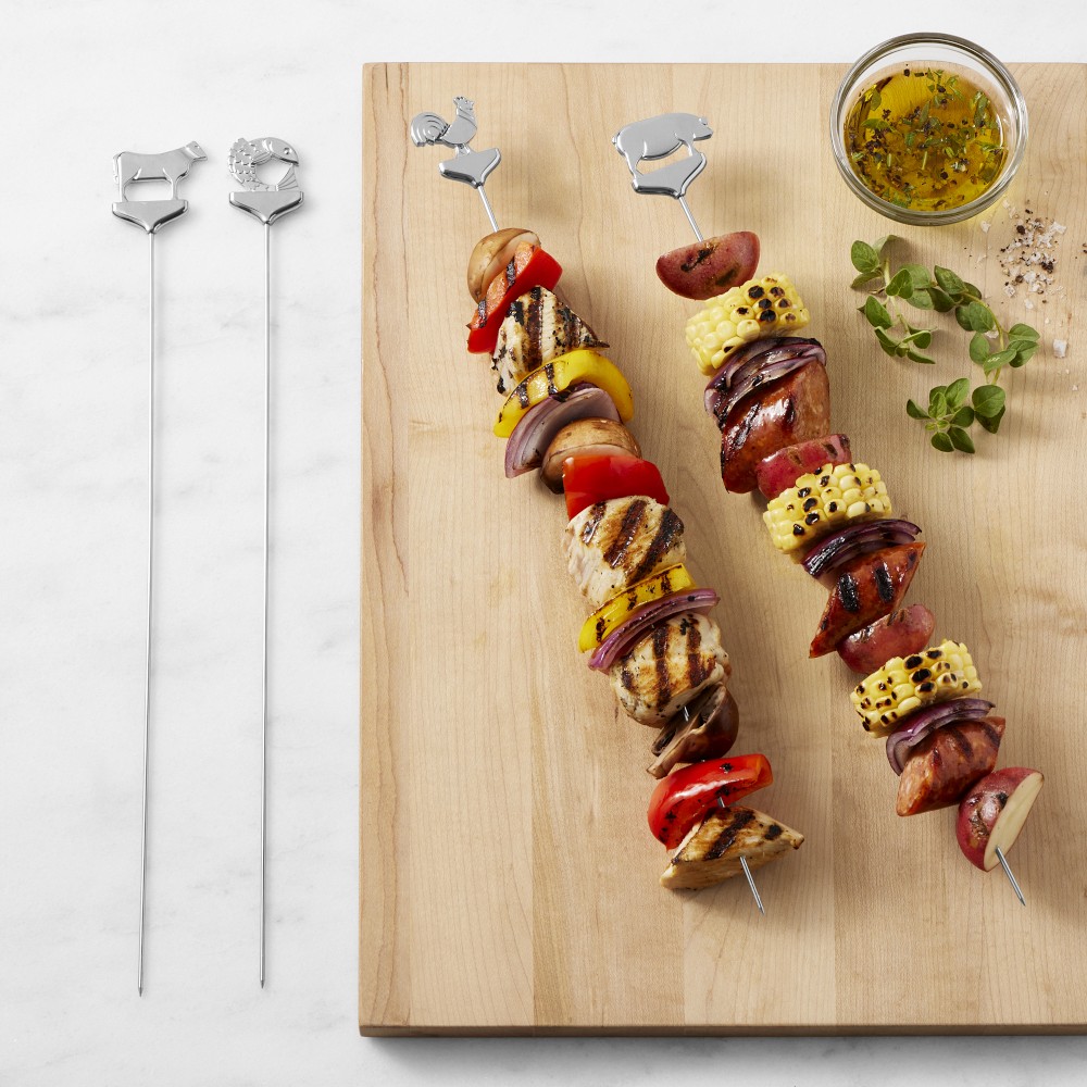Williams Sonoma Stainless-Steel Animal Deco Skewers, Set of 4