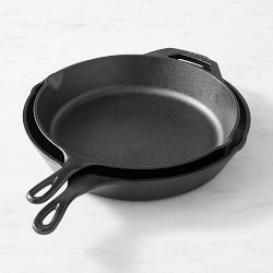 Lodge Seasoned Cast Iron Skillet Set, 12&quot; &amp; 13&quot;