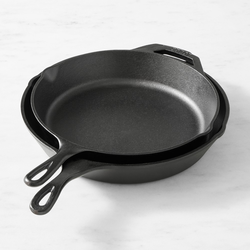 Lodge Seasoned Cast Iron Skillet Set, 12&quot; &amp; 13&quot;